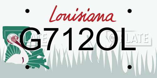G712OL Louisiana License Plate