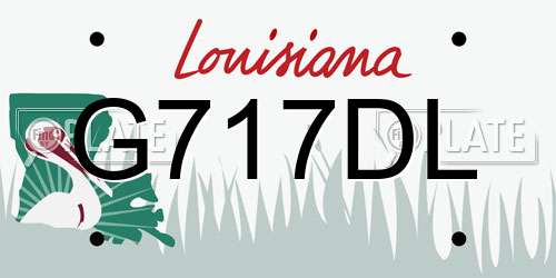 G717DL Louisiana License Plate
