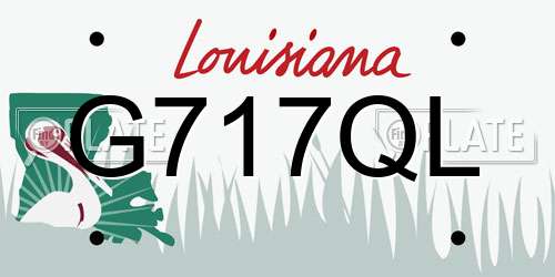 G717QL Louisiana License Plate