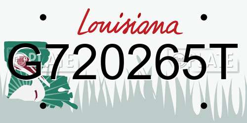 G720265T Louisiana License Plate