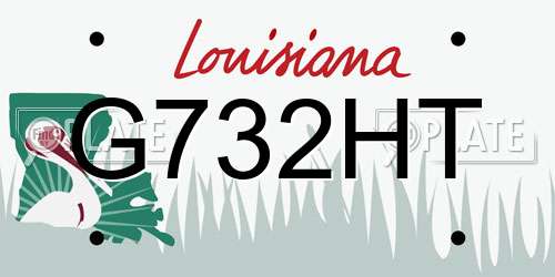 G732HT Louisiana License Plate