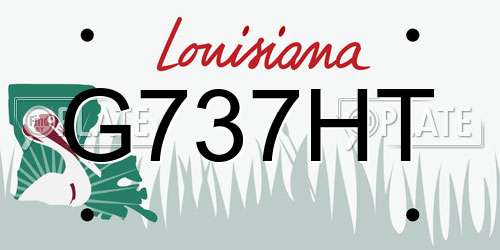 G737HT Louisiana License Plate