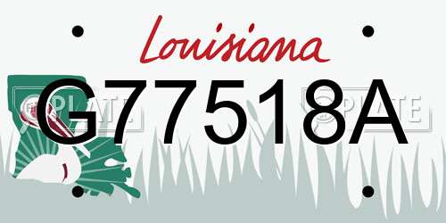 G77518A Louisiana License Plate