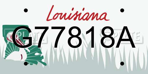G77818A Louisiana License Plate