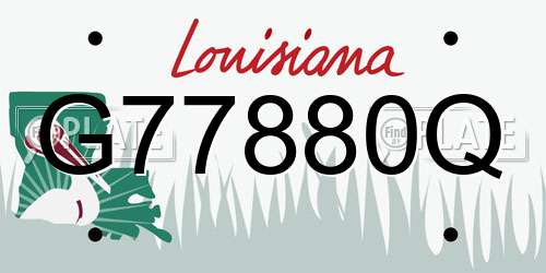 G77880Q Louisiana License Plate