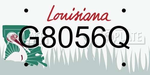G8056Q Louisiana License Plate
