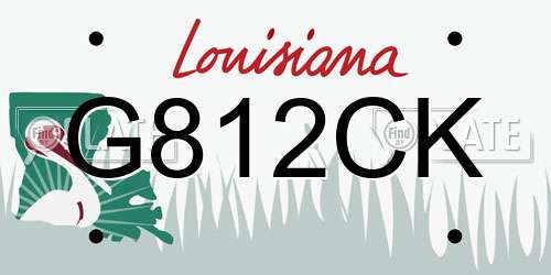G812CK Louisiana License Plate