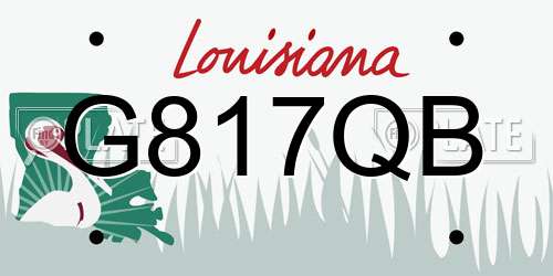 G817QB Louisiana License Plate
