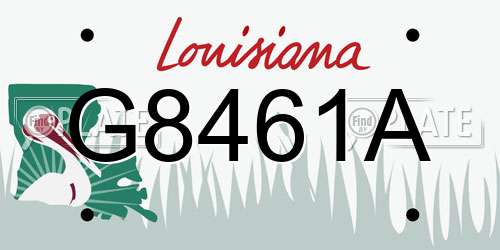 G8461A Louisiana License Plate