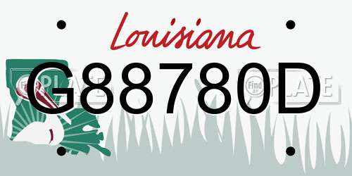 G88780D Louisiana License Plate
