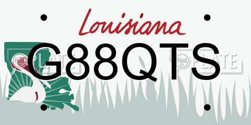 G88QTS Louisiana License Plate