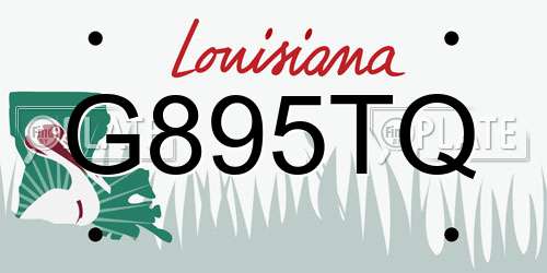 G895TQ Louisiana License Plate