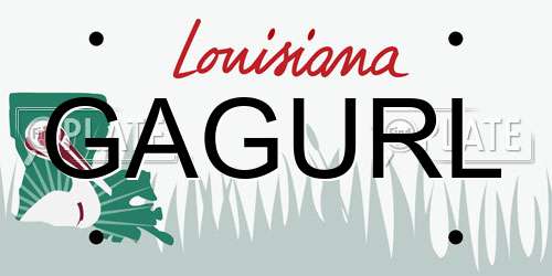 GAGURL Louisiana License Plate