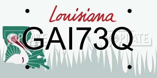 GAI73Q Louisiana License Plate