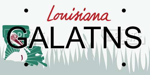 GALATNS Louisiana License Plate