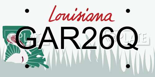 GAR26Q Louisiana License Plate