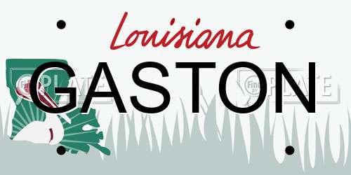 GASTON Louisiana License Plate