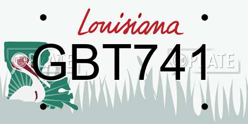 GBT741 Louisiana License Plate