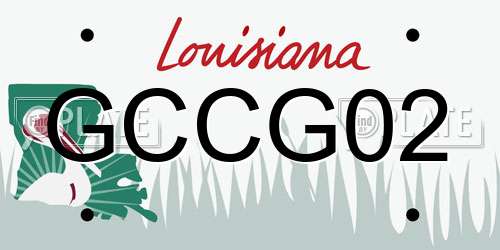 GCCG02 Louisiana License Plate