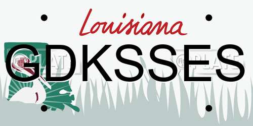 GDKSSES Louisiana License Plate