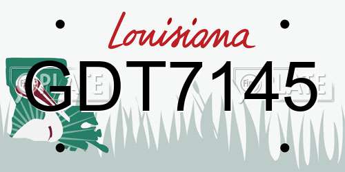 GDT7145 Louisiana License Plate