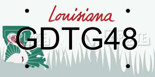 GDTG48 Louisiana License Plate