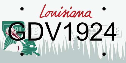 GDV1924 Louisiana License Plate