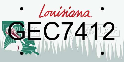 GEC7412 Louisiana License Plate