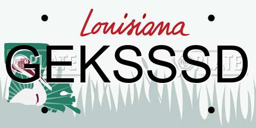 GEKSSSD Louisiana License Plate