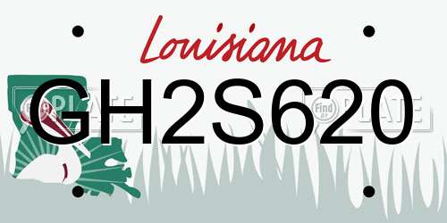 GH2S620 Louisiana License Plate