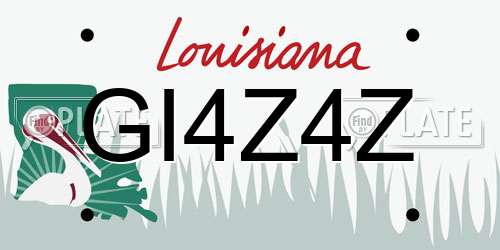 GI4Z4Z Louisiana License Plate