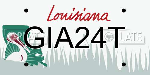 GIA24T Louisiana License Plate