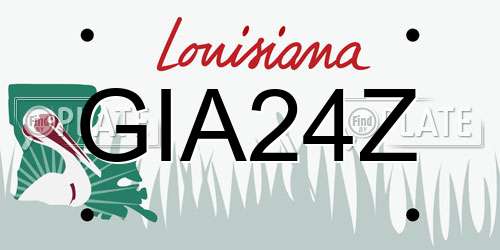 GIA24Z Louisiana License Plate