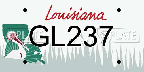 GL237 Louisiana License Plate