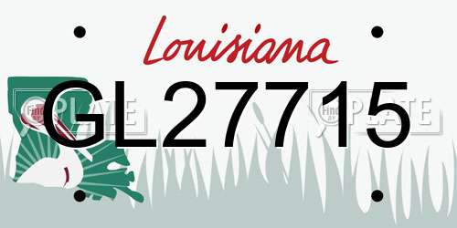 GL27715 Louisiana License Plate