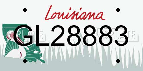 GL28883 Louisiana License Plate