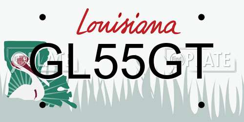 GL55GT Louisiana License Plate
