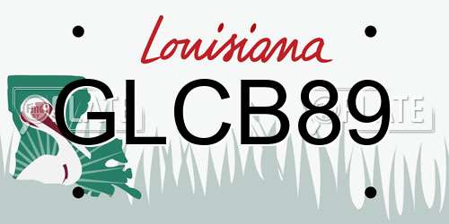 GLCB89 Louisiana License Plate