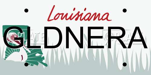 GLDNERA Louisiana License Plate