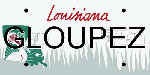 GLOUPEZ Louisiana License Plate