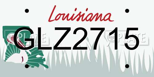 GLZ2715 Louisiana License Plate