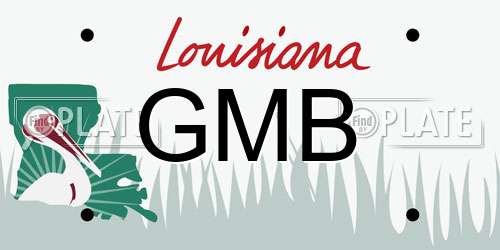 GMB Louisiana License Plate
