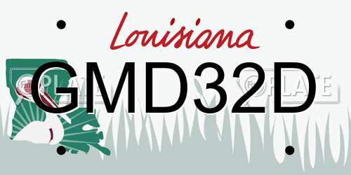 GMD32D Louisiana License Plate