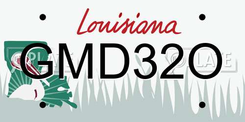 GMD32O Louisiana License Plate