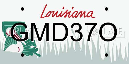 GMD37O Louisiana License Plate
