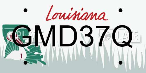GMD37Q Louisiana License Plate