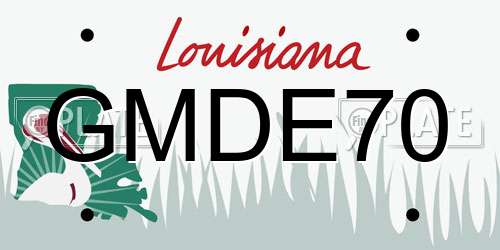 GMDE70 Louisiana License Plate