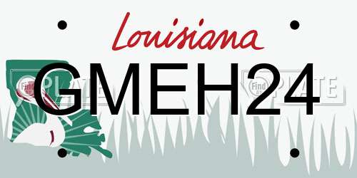 GMEH24 Louisiana License Plate