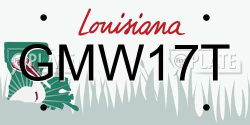 GMW17T Louisiana License Plate