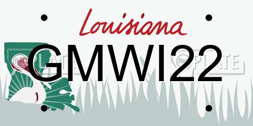 GMWI22 Louisiana License Plate